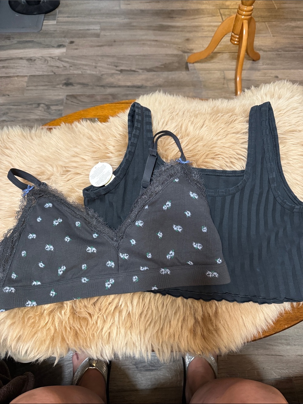Aerie Lot, Offline by Aerie NWT Black Ribbed Crop Tank & Bra NWT